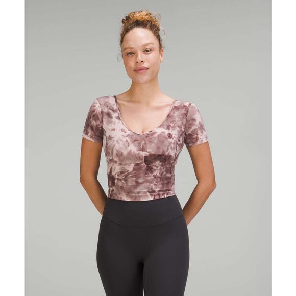 Lululemon Align T-Shirt Size 6 EUC. Diamond Dye Mink Bery Lunar Rock Shadow Grey - Picture 1 of 5